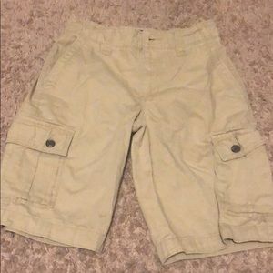 Khaki cargo shorts